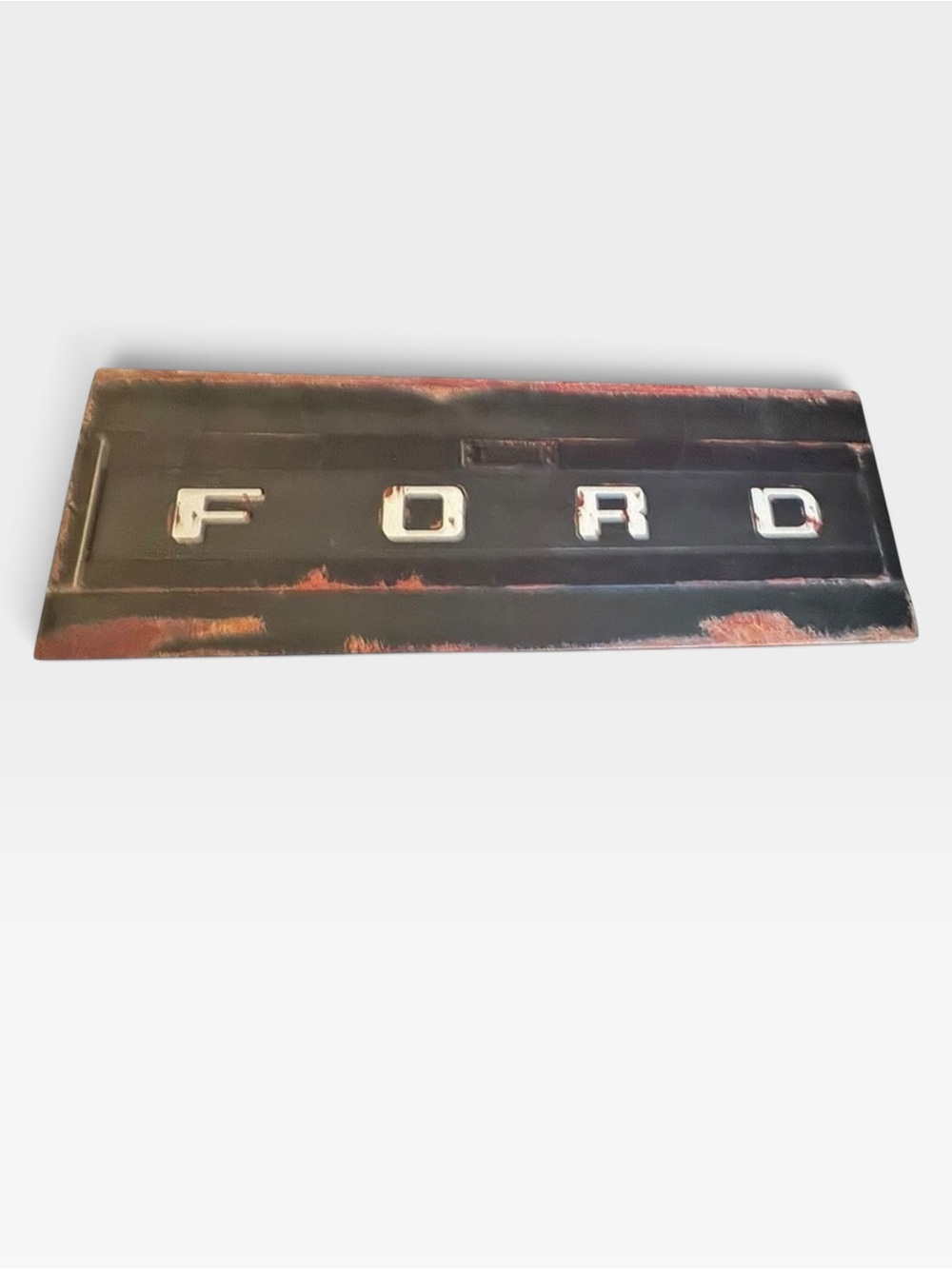 Ford Vintage Style Tailgate Metal Sign Distressed 29” x 10”